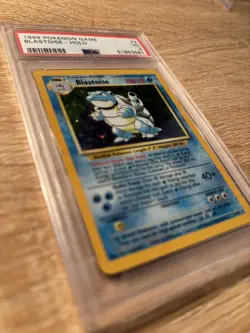 1999 Pokemon TCG Blastoise Base Set Holo Rare Card 2/102 HP PSA 8 - Image 4