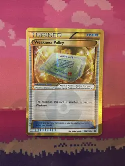 Pokemon Card Weakness Policy 164/160 Secret Rare Primal Clash Near Mint - Image 1
