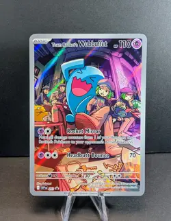 Pokemon TCG Destined Rivals Team Rockets Wobbuffet Promo Card 203 NM Condition - Image 1