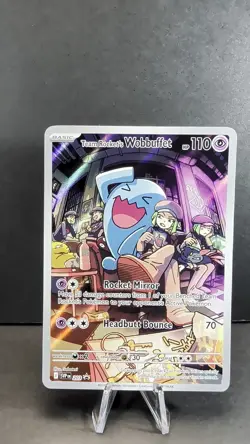 Pokemon TCG Destined Rivals Team Rockets Wobbuffet Promo Card 203 NM Condition - Image 2
