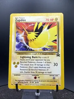 Zapdos Promo # 23 Black Star WOTC Pokemon Card - Image 3