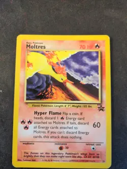 Moltres #21 “Pokemon The Movie 2000” Rare Black Star Promo Pokemon Card - Image 1
