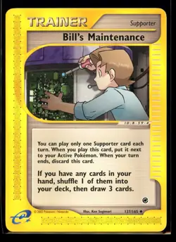 2002 E-Reader- Expedition Bill’s Maintenance #137 Non Holo Pokemon Card - Image 1