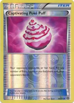 Captivating Poke Puff 99/114 Steam Siege Reverse Holo - Pokemon Card - NM - Image 1