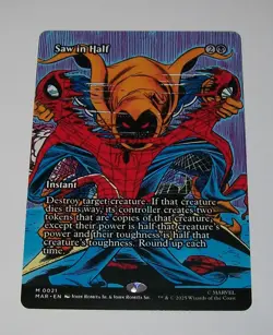 1x Saw in Half Mythic Marvel's Spider-Man MTG - Image 1