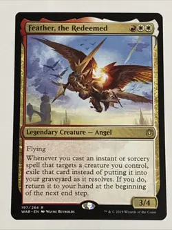 MTG War of the Spark Feather, the Redeemed 197/264 NM Rare - Image 1