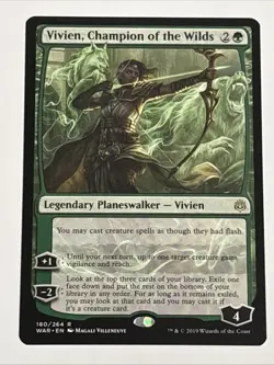 MTG War of the Spark Vivien, Champion of the Wilds 180/264 NM Rare - Image 1