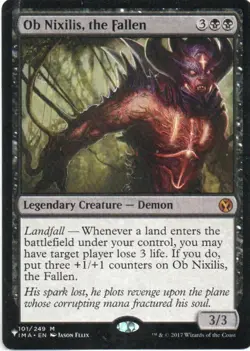 MTG: The List Reprints: Ob Nixilis, the Fallen: Lightly Played Condition - Image 1