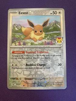 Pokemon TCG Eevee 74/131 Prismatic Evolutions Pokemon Day Stamp Promo - Image 1
