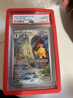 2023 Pokemon Armarouge Illustration Rare 203/198 Scarlet Violet PSA 10 Gem Mint - Image 1