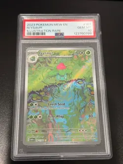 Ivysaur 2023 Pokemon Scarlet & Violet 151 MEW EN #167 PSA 10 Illustration Rare - Image 1