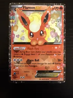 Pokemon TCG Flareon EX RC6/32 Generations: Radiant Collection ULTRA RARE HOLO NM - Image 1