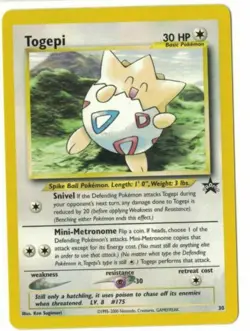Pokemon Togepi Non-Holo #30 Black Star Promo Near Mint - Image 1