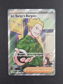 Pokemon TCG Lt. Surge's Bargain Illustration Rare #170/132 Mega Evolution NM/M - Image 2