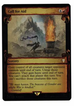 Magic the Gathering Card: Call for Aid Foil Showcase Scrolls #0432 LTC Rare! NM - Image 1