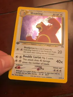 Ursaring 15/75 1st Edition Neo Discovery Holo Pokemon Card 2001 WOTC Vintage - Image 2