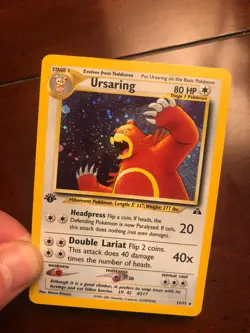 Ursaring 15/75 1st Edition Neo Discovery Holo Pokemon Card 2001 WOTC Vintage - Image 3