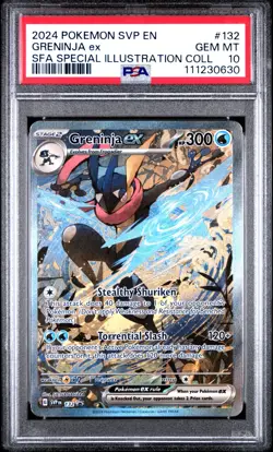Pokemon Greninja ex SVP 132 2024 Shrouded Fable Black Star Promo Card - PSA 10 - Image 1