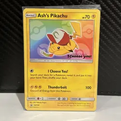 SEALED Pokemon Ash's Pikachu SM108 Black Star "I Choose You" Promo Card TCG SM - Image 1