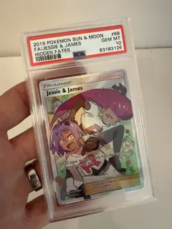 PSA 10 Jessie and James Full Art 68/68 Hidden Fates Pokemon Card 2019 GEM MINT - Image 3