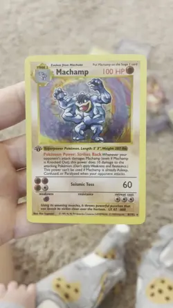 Pokemon TCG Machamp Holo 1st Edition Rare Card Base Set 8/102 - Image 2