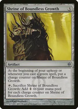 FOIL Shrine of Boundless Growth | MtG Magic New Phyrexia | English | Near Mint - Image 1