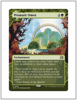 1x Prismatic Omen, Enchanting Tales Showcase, Wilds of Eldraine, MTG NM - Image 1