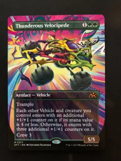 Thunderous Velocipede (Borderless) Aetherdrift Magic: The Gathering - Image 1