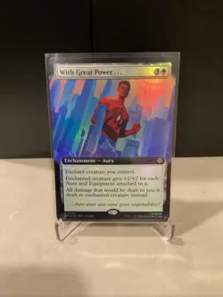 With Great Power... (Extended Art) Marvel's Spider-Man Foil NM MTG - Image 1