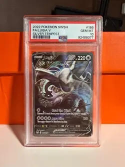 Pokemon 2022 Lugia V 186/195 Alt Art Silver Tempest PSA 10 GEM MINT - Image 1