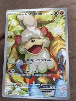 Pokemon TCG - Hisuian Growlithe 181/167 Twilight Masquerade Illus. Rare, EN, NM+ - Image 1