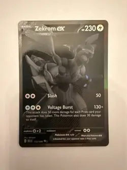 Pokemon TCG Black Bolt Zekrom EX BWR Card 174/086 Near Mint Condition - Image 1