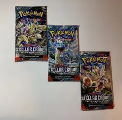 Heavy Pokemon Stellar Crown Booster Packs Lot Of 3 (All are 22g+) - Image 2