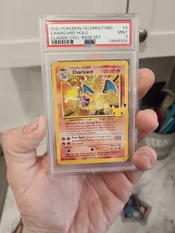 2021 Pokemon Celebrations Charizard Holo Mint PSA 9 Classic Set - Image 3