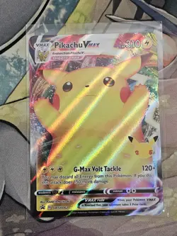 Pokemon TCG: Pikachu VMAX Celebrations SWSH062 Full Art Black Star Promo NM - Image 1