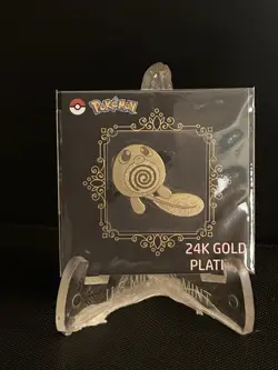 Poliwag 24k Gold Plated Sticker Korean Striking Candy Pokemon NM #T - Image 1
