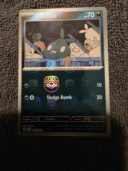 Pokemon TCG Trubbish Reverse Holo Master Ball Pattern 059/086 White Flare *NM* - Image 1