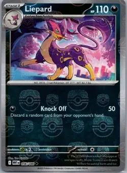 Liepard Master Ball Pattern 056/086 English White Flare 56/86 Pokemon Masterball - Image 1