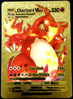 Charizard Vmax Premium Gold Foil Fan Art Vinyl Textured Pokemon - Image 1