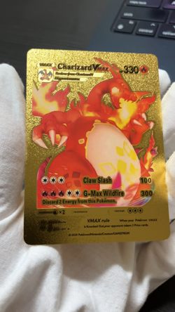 Charizard Vmax Premium Gold Foil Fan Art Vinyl Textured Pokemon - Image 2