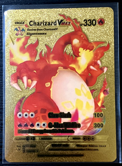 Charizard Vmax Premium Gold Foil Fan Art Vinyl Textured Pokemon - Image 4
