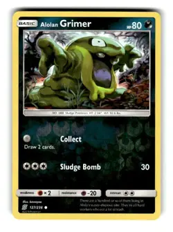 Pokemon Unified Minds Alolan Grimer 127/236 Reverse Holo - Image 1