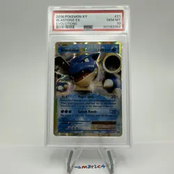 PSA 10 GEM MINT! 2016 Pokemon XY Blastoise EX Evolutions #21 - Image 1