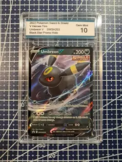 2022 Pokemon Umbreon V SWSH203 Black Star Promo Sword & Shield Gem Mint 10 - Image 1