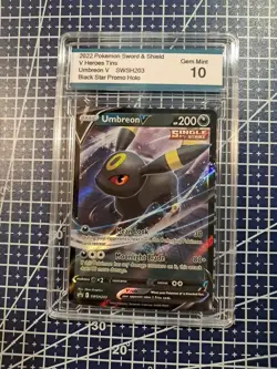 2022 Pokemon Umbreon V SWSH203 Black Star Promo Sword & Shield Gem Mint 10 - Image 2