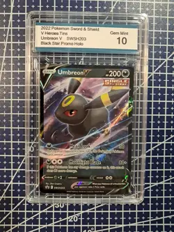 2022 Pokemon Umbreon V SWSH203 Black Star Promo Sword & Shield Gem Mint 10 - Image 3