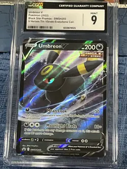 2022 Pokemon Umbreon V Black Star Promo SWSH203 - CGC 9 - Image 1