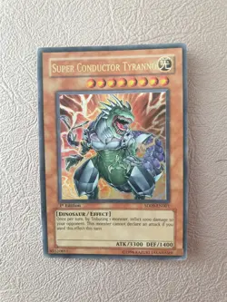 YUGIOH SUPER CONDUCTOR TYRANNO ULTRA RARE SD09-EN001 1ST ED HP - Image 1