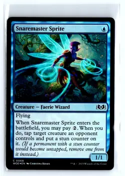FOIL Snaremaster Sprite Wilds of Eldraine - MTG Magic the Gathering Card - Image 1