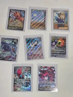 pokemon card lot Of 8 cards All Soft And Hard Sleeved - Image 1